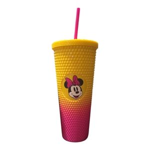 NWOT Disney Minnie Mouse Yellow and Pink Tumbler